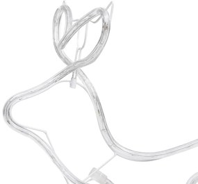 Decoração de Natal rena e trenó de exterior 576 luzes LED