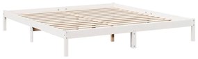 Cama extra longa sem colchão 180x220 cm pinho maciço branco