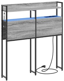 Cabeceira de armazenamento Cinza sonoma 100 cm