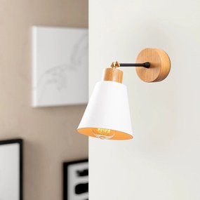 Candeeiro de Parede Manavgat – Branco – Diâmetro 14 cm, Altura 25 cm