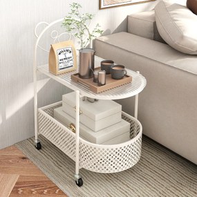 Mesa de Apóio Orsolina – 60x40x76 cm | Branco