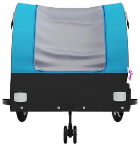 Reboque para bicicleta 45 kg ferro preto e azul