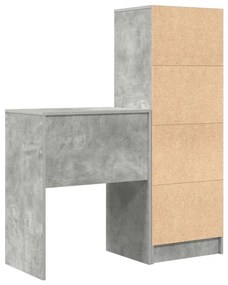 Mesa com Armazenamento Cinza Betão