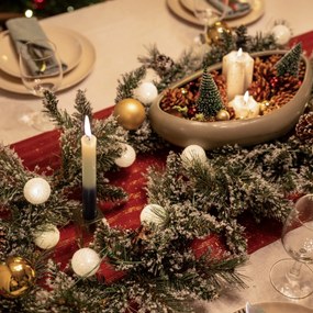 Grinalda de Natal branca com dourado 270cm incl. LED com temporizador - Jack