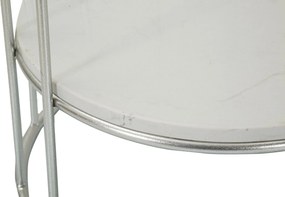 MESA DE APOIO TOWERY Ø 40X76 CM PRATEADA