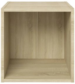 6 pcs conjunto móveis de TV derivados madeira carvalho sonoma