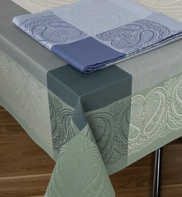 Toalhas de mesa anti nódoas 100% algodão - Madrid Fateba: Verde 1 Toalha de mesa 150x150 cm