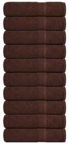 vidaXL Toalhas de banho 10 pcs 70x140 cm 360 gsm 100% algodão castanho