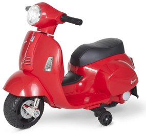 Mota elétrica para crianças com licença acima de 18 meses com faróis buzina e 4 rodas licenciadas 66,5x38x52 cm Vermelho