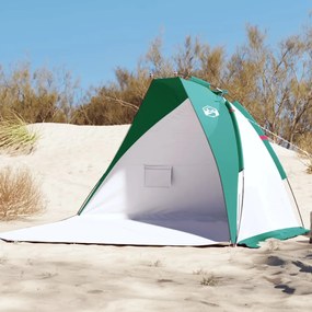 Tenda de praia 268x223x125 cm poliéster 185T verde-mar