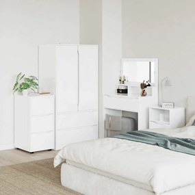 vidaXL Armário de arrumação Branco Brilhante 40 x 48 x 81 cm