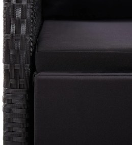 5 pcs conjunto de jantar para jardim preto