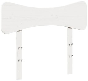 Cama sem colchão 90x190 cm madeira de pinho maciça branco