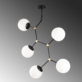 Candeeiro de Teto Damar – Preto e Branco – 75 x 15 cm