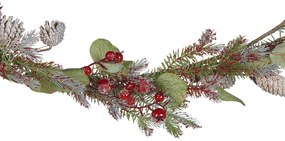Guirlanda de Natal verde e vermelha 150 cm IRUN Beliani