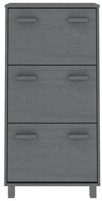 Sapateira HAMAR 59,5x35x117 cm pinho maciço cinza-escuro