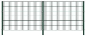 Painel de vedação com postes ferro 3,4x1,2 m verde