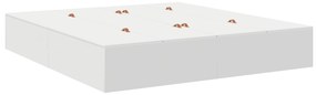 Cama de Armazenamento Branca 200x200 cm