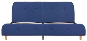Estrutura de cama 180x200 cm tecido azul