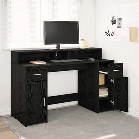 vidaXL Mesa Carvalho Preto 140x55x91 cm Madeira Engenheirada