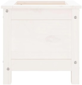 Vaso/floreira de jardim 40x40x39 cm pinho maciço branco