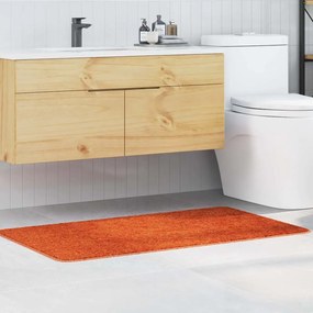 Tapete de Banho Retangular Laranja 70x120 cm Polipropileno Antiderrapante