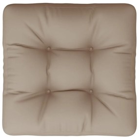 Almofadão sofá de paletes 50x50x12 cm tecido cinza-acastanhado
