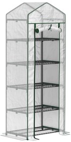 Estufa de Jardim Vertical 69x49x193 cm com 5 Prateleiras Estufa para P