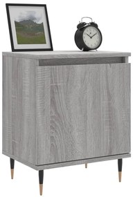 Mesa de cabeceira 40x30x50 cm derivados de madeira cinza sonoma