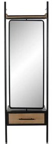 Espelho de Pé Dkd Home Decor Madeira Metal Cristal (58 X 30 X 191 cm)