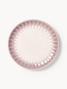 Pratos de pequeno-almoço artesanais com vidrado reativo Vinci, conjunto de 4