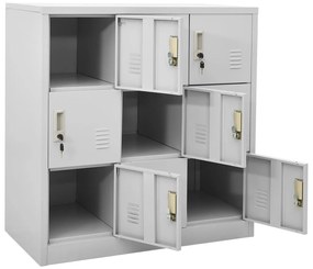 Cacifos 2 pcs 90x45x92,5 cm aço cinzento-claro