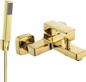 Mexen Cetus R77 bateria de banheira com conjunto de chuveiro, dourada - 74433R77-50