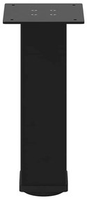 Pés para mesa de centro 4 peças, preto, 42-44 cm, aço