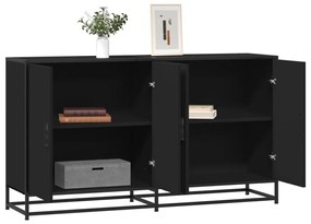 vidaXL Aparador 134x35x76 cm derivados de madeira preto
