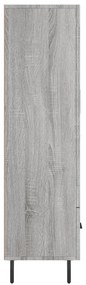 Armário alto derivados de madeira 69,5x31x115cm cinza sonoma