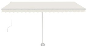 Toldo retrátil manual independente 400x300 cm cor creme