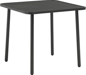 vidaXL Mesa de jardim 80x80x72 cm aço cinzento escuro