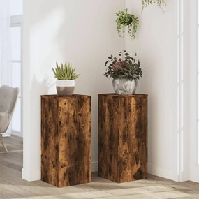 Suportes p/ plantas 2 pcs 30x30x70 cm derivados de madeira