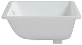 Lavatório casa de banho retangular 60x40x21 cm cerâmica branco