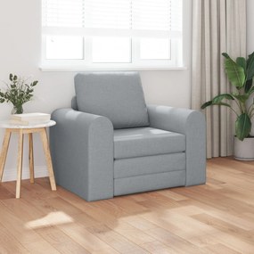 Sofá Cama 2-em-1 Cinza Claro 98x71x83 cm Tecido