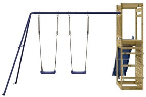 Conjunto de brincar para exterior madeira de pinho impregnada