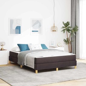 vidaXL Cama Box Castanho 140 x 190 cm Tecido, Madeira de Engenharia