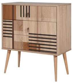 Cômoda City Trio – Multicolor – 80 cm x 89 cm x 40 cm
