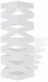 Suporte guarda-chuvas/de armazenamento quadrado branco aço 48,5 cm