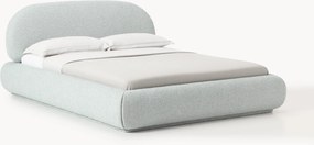 Cama estofada em bouclé com arrumação Alba