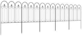 Cercas de Jardim 305x79,5 cm Conjunto de 5 Cercas Decorativas para Jar
