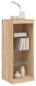 Aparador com luzes LED 41x37x100 cm carvalho sonoma