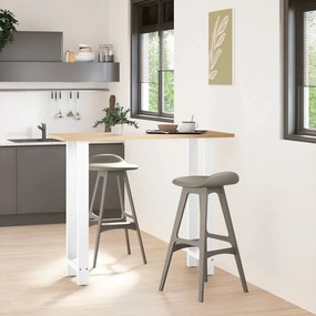 Pés para mesa de bar , brancos, 2 peças, 50x (110-111) cm, aço