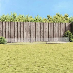 vidaXL Gaiola para galinhas Prateado 650 x 55 x 55 cm Aço Galvanizado